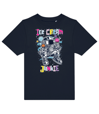 L'astronaute crème glacée - T-shirt enfants B&C - Bleu marine - Devant