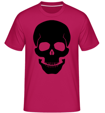 Skull Black -  Shirtinator Men's T-Shirt - Magenta - Front