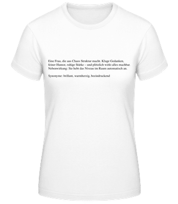 Frauenname Template - Frauen T-Shirt B&C - Weiß - Vorne