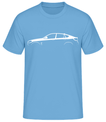 'BMW X6 M (F86)' Silhouette - Männer Basic T-Shirt - Hellblau - Vorne