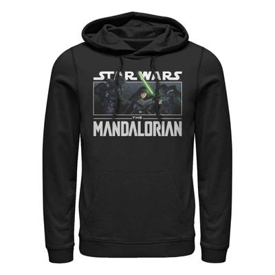 Star Wars - Mandalorian - Luke Skywalker Luke VS Dark Troopers - Unisex Mikiny s kapucí - Černá - Napřed
