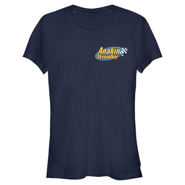 Aperçu: Star Wars - Logo Anakin Pocket - Femme T-shirt - Bleu marine - Devant