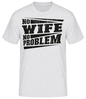 No Wife No Problem - Men's Basic T-Shirt - Heather grey - Front
