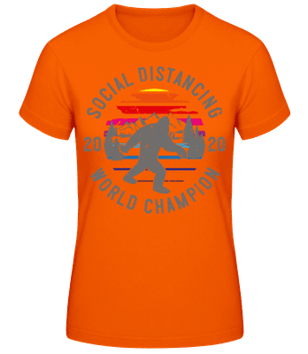 Social Distancing Champion 2020 - Frauen T-Shirt B&C - Orange - Vorne