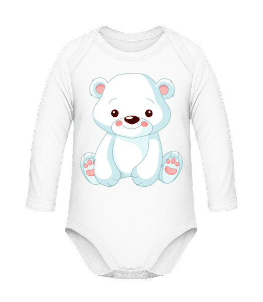 Aperçu: Doux Ours Polaire - Body coton bio manches longues Bébé - Blanc - Devant