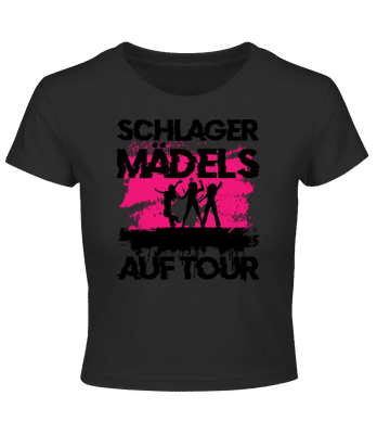 Schlager Mädels - Crop T-Shirt - Schwarz - Vorne