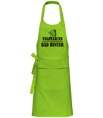 Vegetarian Bad Hunter - Tablier professionnel - Citron vert - Devant