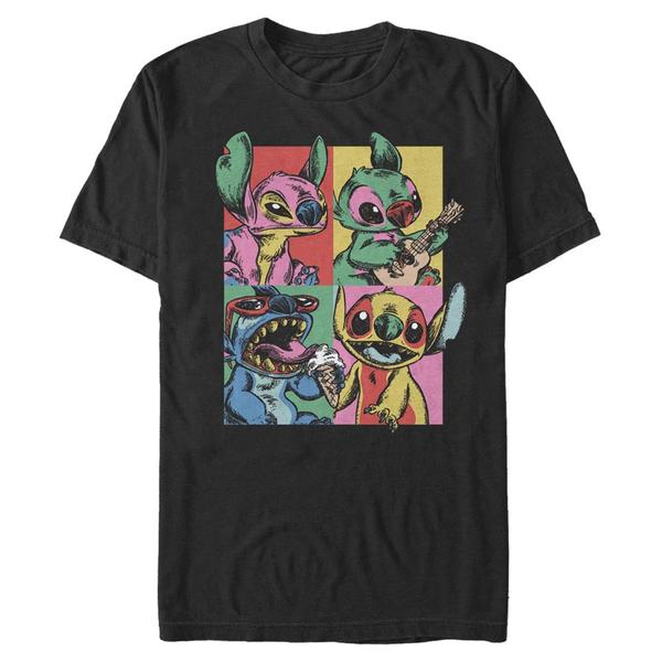 Aperçu: Disney Classics - Lilo & Stitch - Stitch Grunge - Homme T-shirt - Noir - Devant