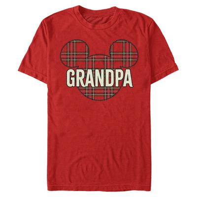 Disney Classics - Micky Maus - Mickey Mouse Grandpa Holiday Patch - Weihnachten - Männer T-Shirt - Rot - Vorne