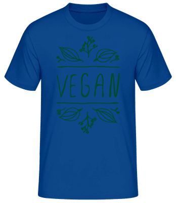 Signe Végétalien - T-shirt standard Homme - Bleu royal - Devant