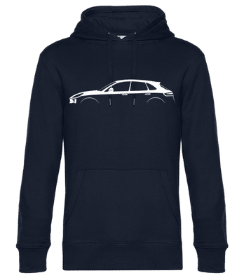 'Porsche Macan S 95B' Silhouette - Unisex premium mikina - Namornícka modrá - Predné