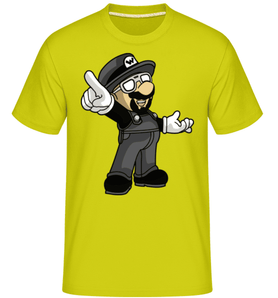 Preview: Super Mario Walter White -  Shirtinator Men's T-Shirt - Lime - Front