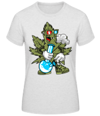 Cannabis Smoking - Dámske basic tričko - Melírovo šedá - Predné