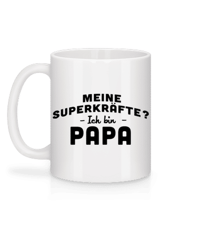 Superkräfte Papa - Tasse - Weiß - Hinten