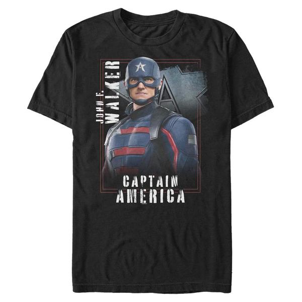 Aperçu: Marvel - Falcon et le soldat de l'hiver - John F. Walker Walker Hero - Homme T-shirt - Noir - Devant