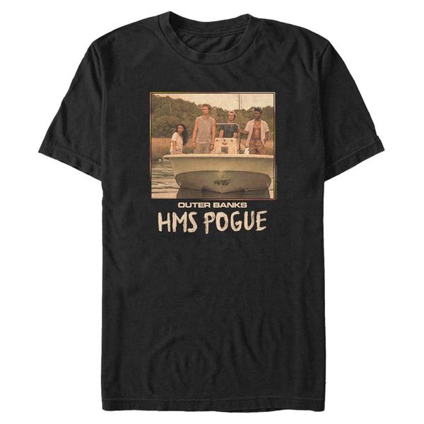 Aperçu: Netflix - Outer Banks - Skupina Pogue Square - Homme T-shirt - Noir - Devant