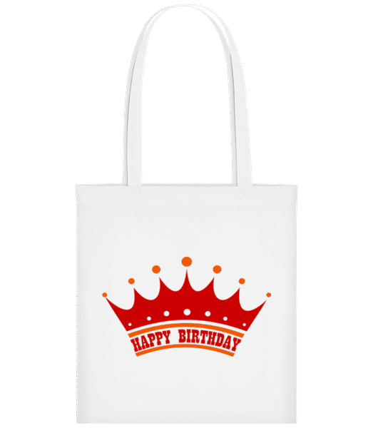 Aperçu: Happy Birthday Couronne - Tote Bag - Blanc - Devant