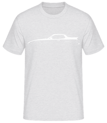 'Porsche 944 Turbo' Silhouette - T-shirt standard Homme - Gris chiné - Devant