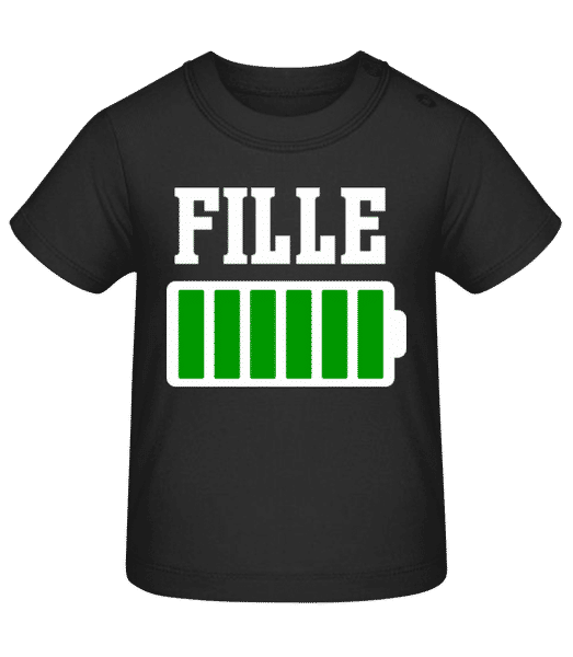 Aperçu: Fille - T-shirt Bébé - Noir - Devant