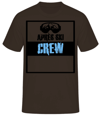 Après Ski Crew - Men's Basic T-Shirt - Brown - Front