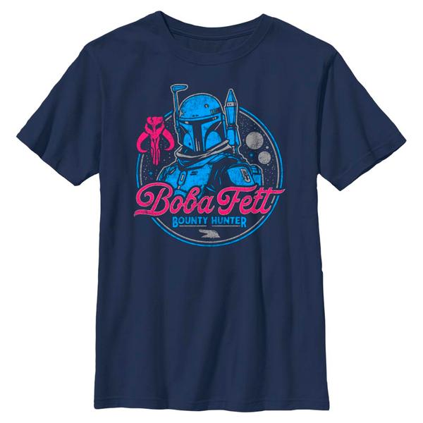 Star Wars - Book of Boba Fett - Boba Fett Galactic Hunter - Enfant T-shirt - Bleu marine - Devant