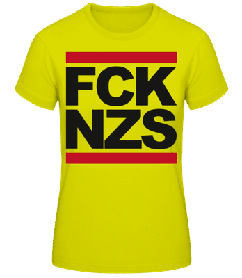 FCK NZS - Dámske tričko B&C - Neónová zelená - Predné