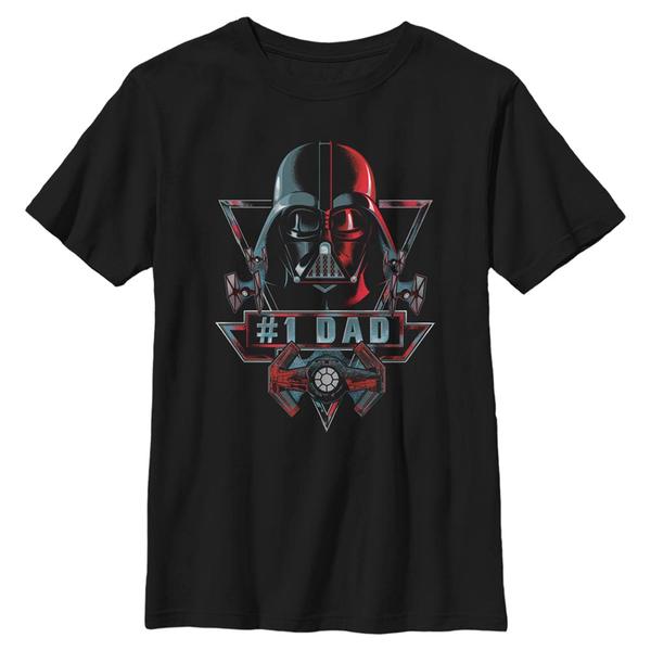 Vorschau: Star Wars - Darth Vader Dad Ranking Score - Vatertag - Kinder T-Shirt - Schwarz - Vorne