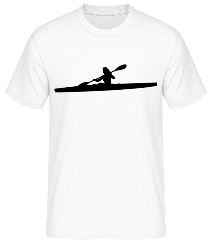 Preview: Kayak Shape Black Page - Men's Basic T-Shirt - White - Front