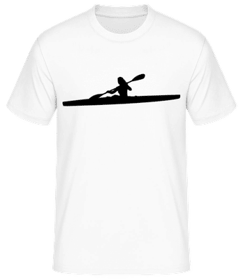 Kayak Shape Black Page - Camiseta básica para hombre - Blanco - delante