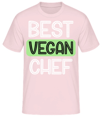 Best Vegan Chef - Men's Basic T-Shirt - Pink - Front