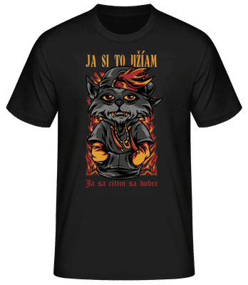 Ja Si To Užívam - Pánske basic tričko - Čierna - Predné