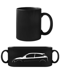 'Ford Focus RS Mk I' Silhouette · Schwarze Tasse