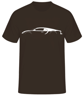 'Bugatti Chiron Super Sport' Silhouette - Men's Basic T-Shirt - Brown - Front
