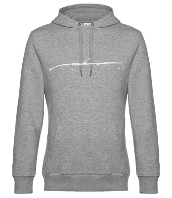 'Corvette C4 Convertible' Silhouette - Sweat à capuche standard homme - Gris chiné - Devant
