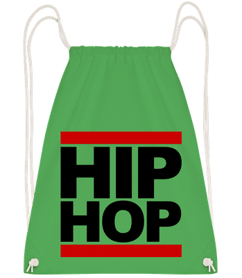 Hip Hop Logo - Drawstring Backpack - Kelly Green - Vorn