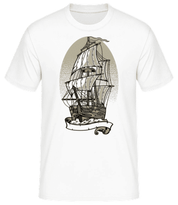Ship - Men's Basic T-Shirt - White - Front