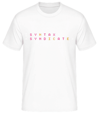 Syntax Syndicate - Männer Basic T-Shirt - Weiß - Vorne