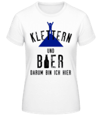 Klettern Und Bier - Frauen T-Shirt B&C - Weiß - Vorne