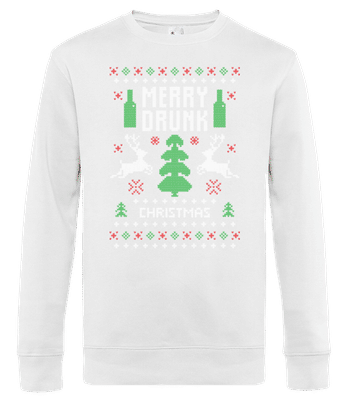 Merry Drunk Christmas - Sudadera estándar para hombre - Blanco - delante
