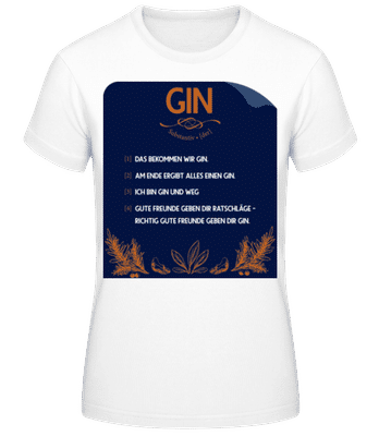 Gin Definition - Frauen Basic T-Shirt - Weiß - Vorne
