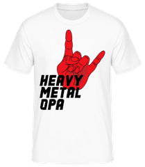 Heavy Metal Opa Hand · Männer Basic T-Shirt