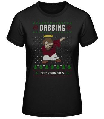 Dabbing Jesus - Women's Basic T-Shirt - Black - Front