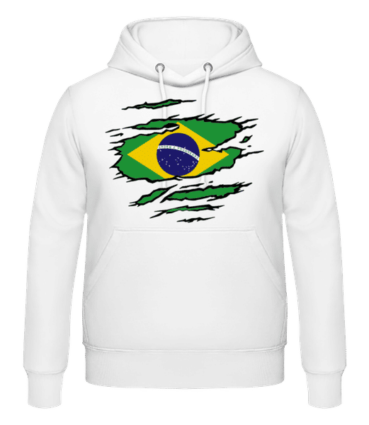 Aperçu: Brésil mûri le Brésil - Sweat à capuche Homme - Blanc - Devant