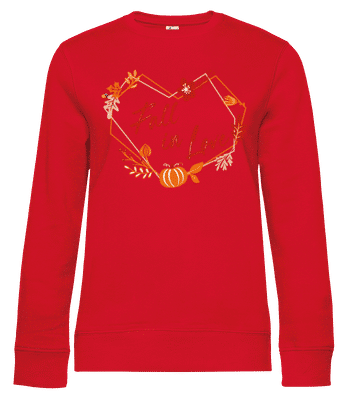  Fall In Love - Dámska štandardná mikina - Červená - Predné