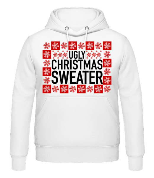 Aperçu: Ugly Christmas Sweater - Sweat à capuche Homme - Blanc - Devant
