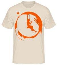 Climbing - Männer Basic T-Shirt - Creme - Vorne