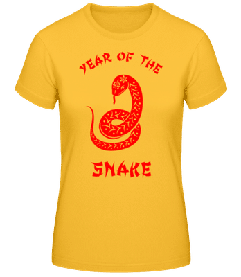 Chinese Zodiac Year Of The Snake - Frauen Basic T-Shirt - Goldgelb - Vorne
