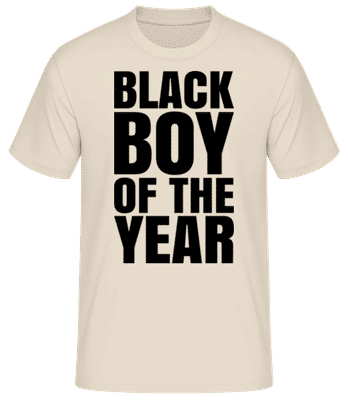 Black Boy Of The Year - T-shirt homme B&C - Crème - Devant