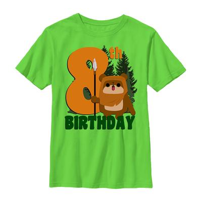 Star Wars - Ewoks 8th Birthday - Birthday - Enfant T-shirt - Citron vert - Devant