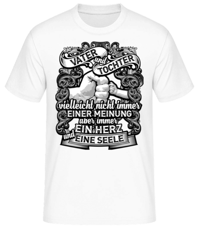 Vorschau: Vater Und Tochter - Männer Basic T-Shirt - Weiß - Vorne